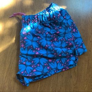 Patagonia women’s M pink and blue athletic shorts 100% nylon